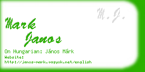 mark janos business card