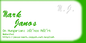 mark janos business card